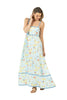 Light Blue Italian Summer Wholesale Flowy Maxi Dress