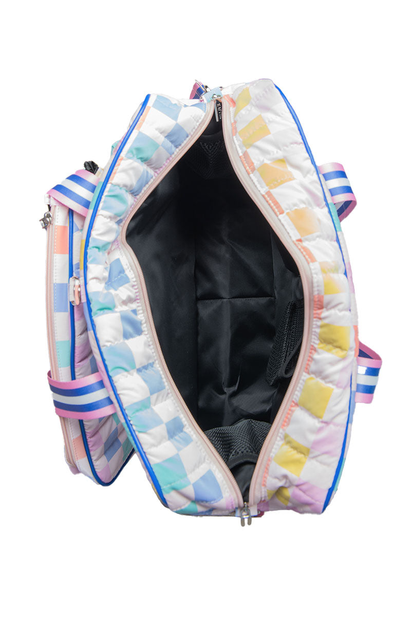 Multicolored Checker Wholesale Pickleball Bag
