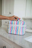 Multicolored Stripes Wholesale Make Up Bag