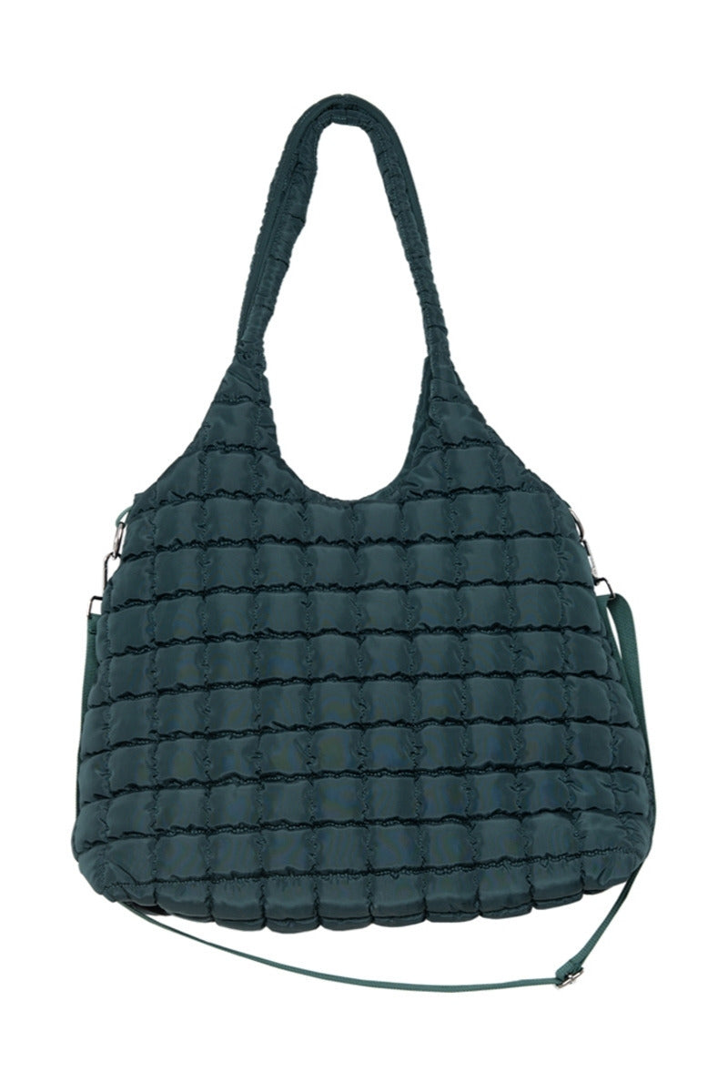 Forest Green Wholesale Rectangular Puffer Tote Bag