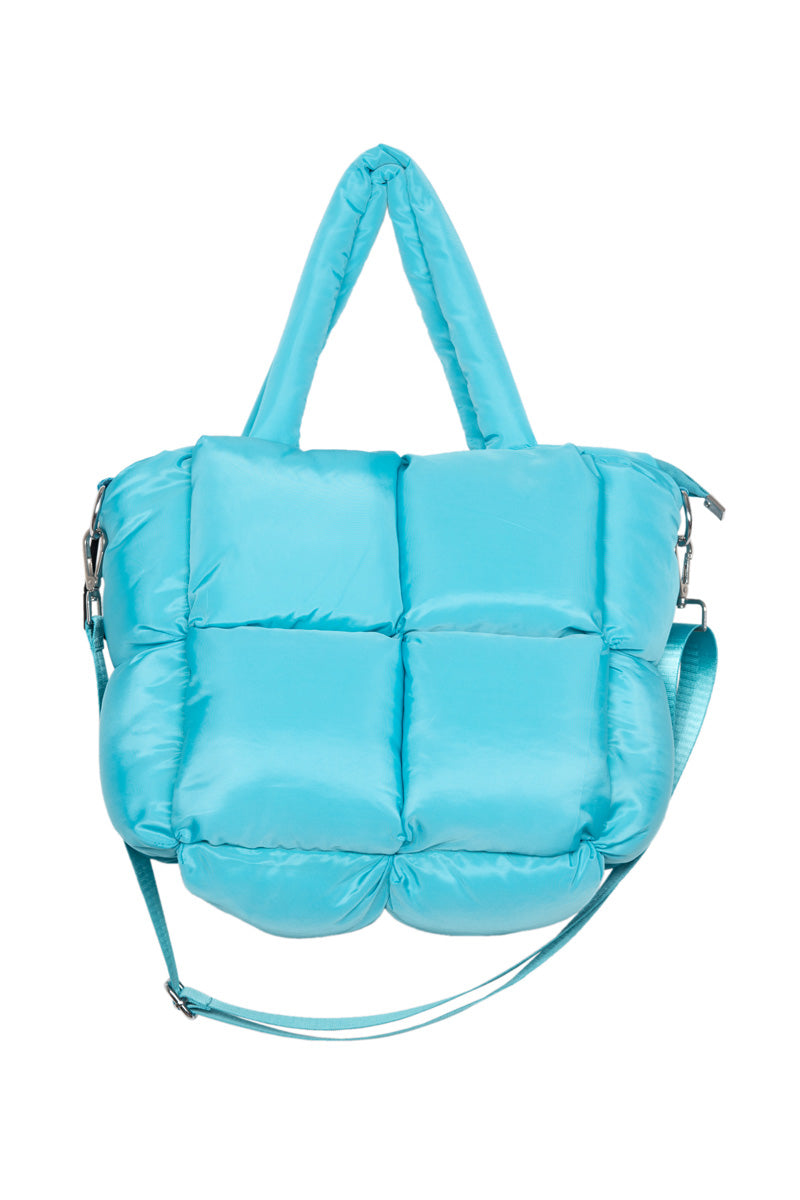 Blue Mini Puffer Tote Bag Wholesale