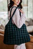 Forest Green Wholesale Rectangular Puffer Tote Bag