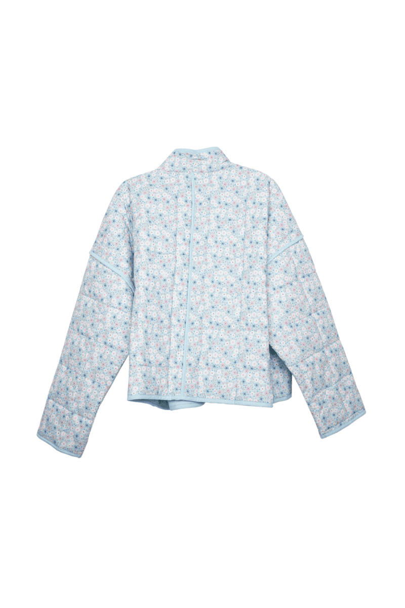 Light Blue Dainty Floral Wholesale Jacket for Women