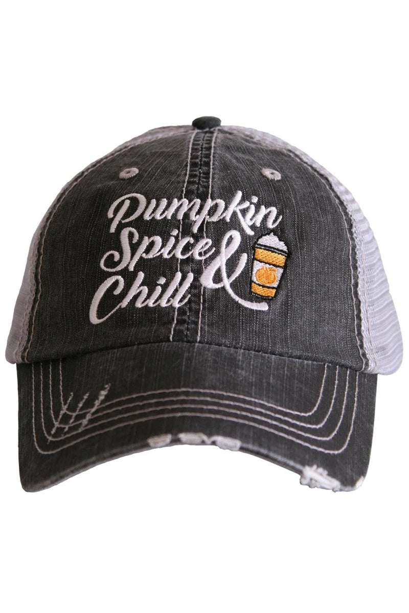 Pumpkin Spice and Chill Wholesale Trucker Hats