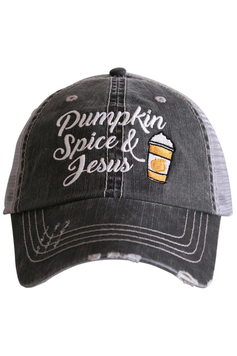 Pumpkin Spice and Jesus Wholesale Trucker Hats