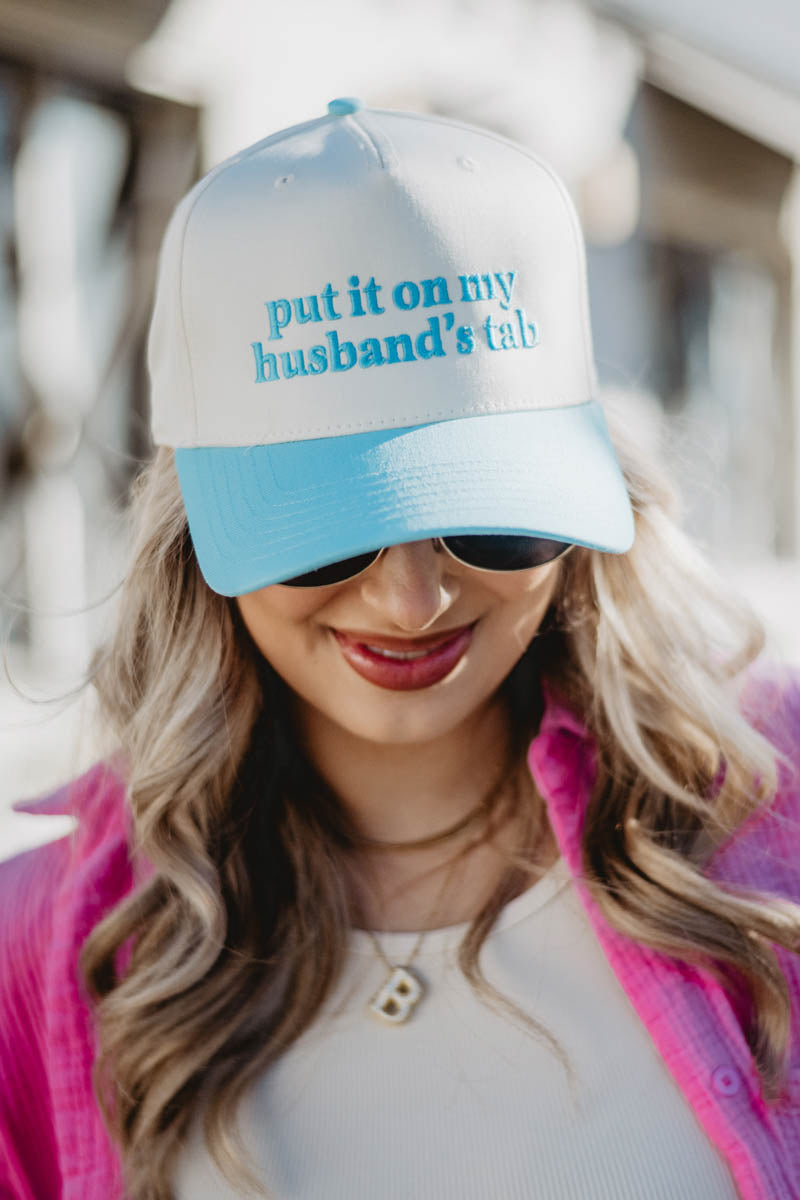 Put It On My Husband's Tab Wholesale Vintage Baseball Hat