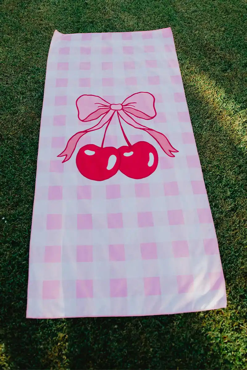 Cherry and Bow Wholesale Reversible Quick Dry Towel