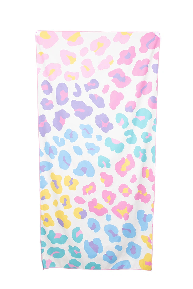 Multicolored Leopard Reversible Quick Dry Towel