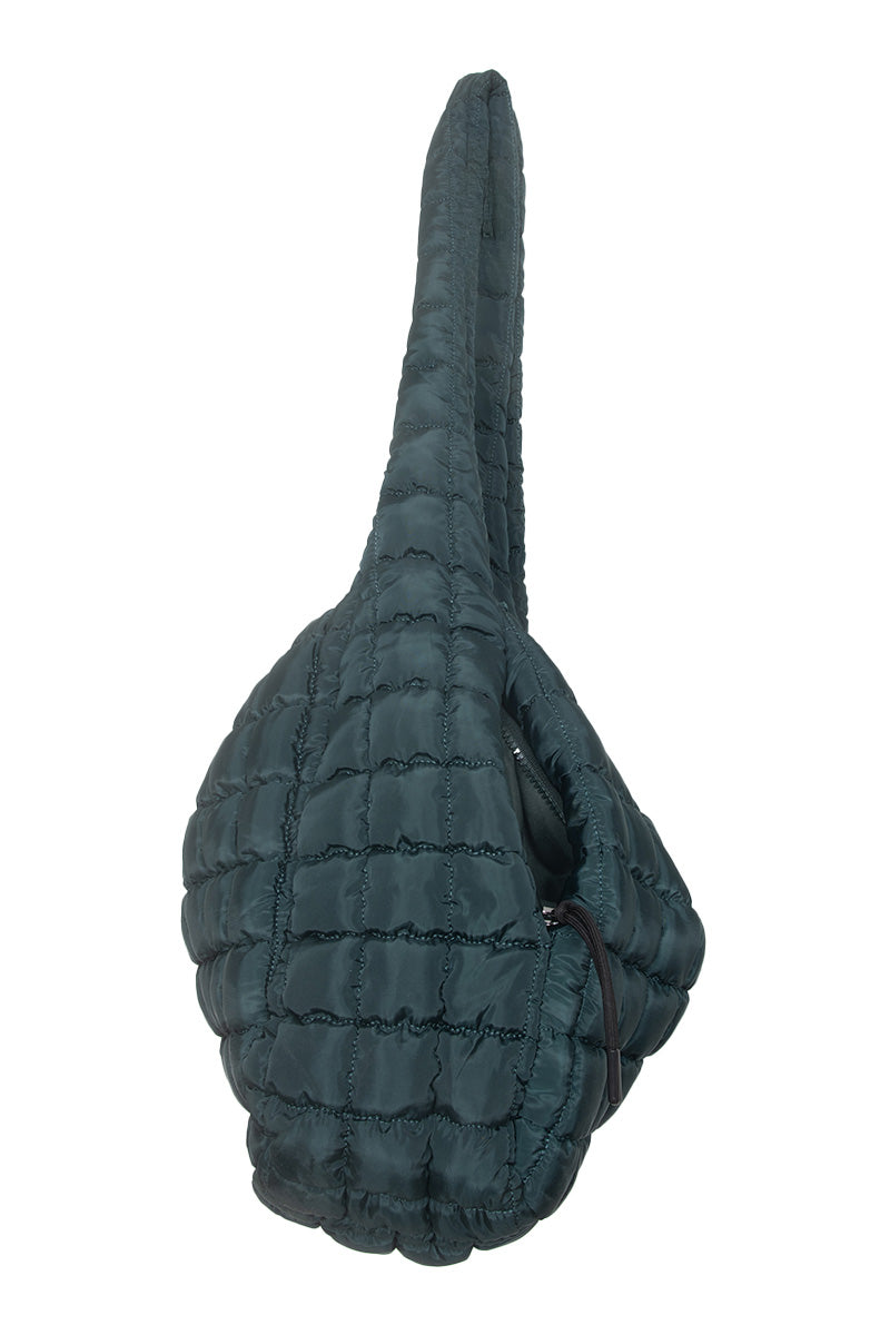 Forest Green Wholesale Oversized Quilted Hobo Tote Bag