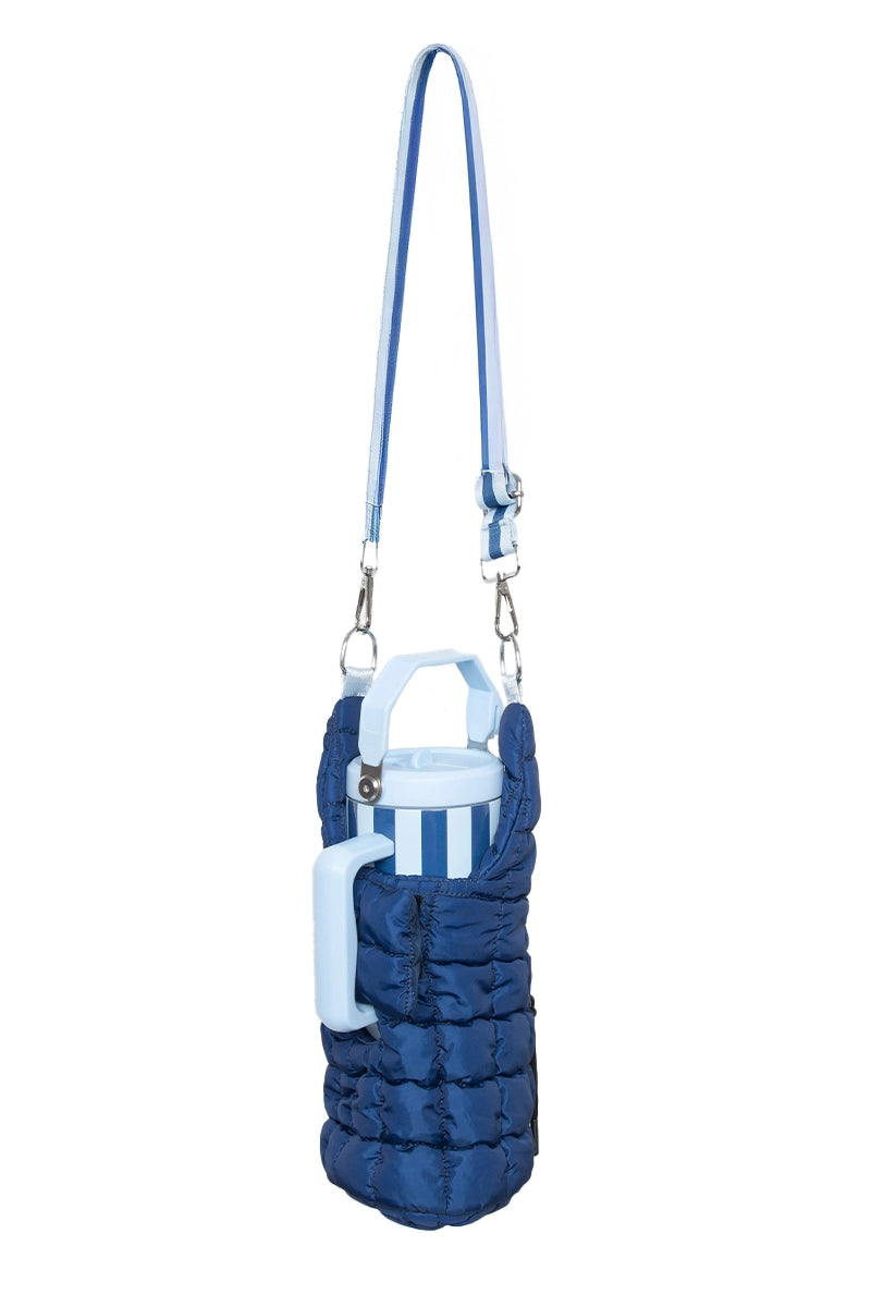 Navy Two-Toned Wholesale Tumbler Carrier Bag