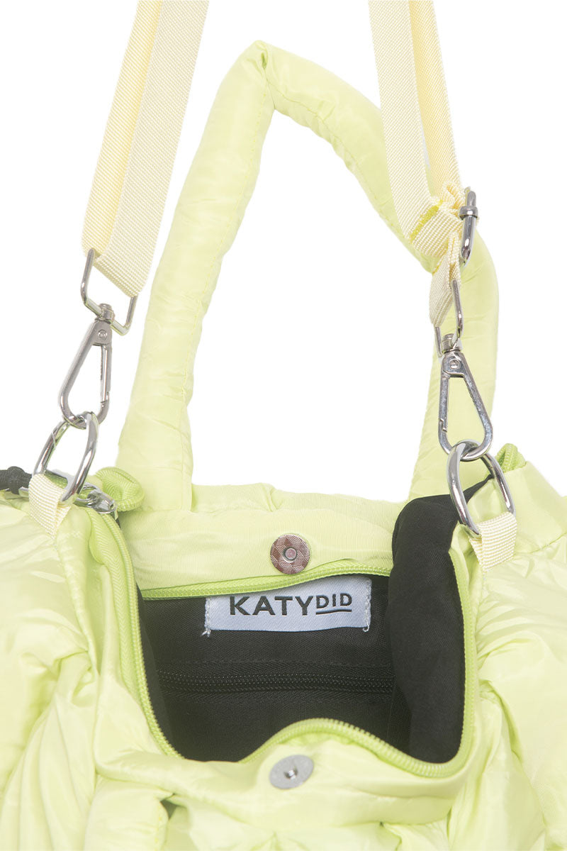 Lime Yellow Wholesale Mini Puffer Tote Bag