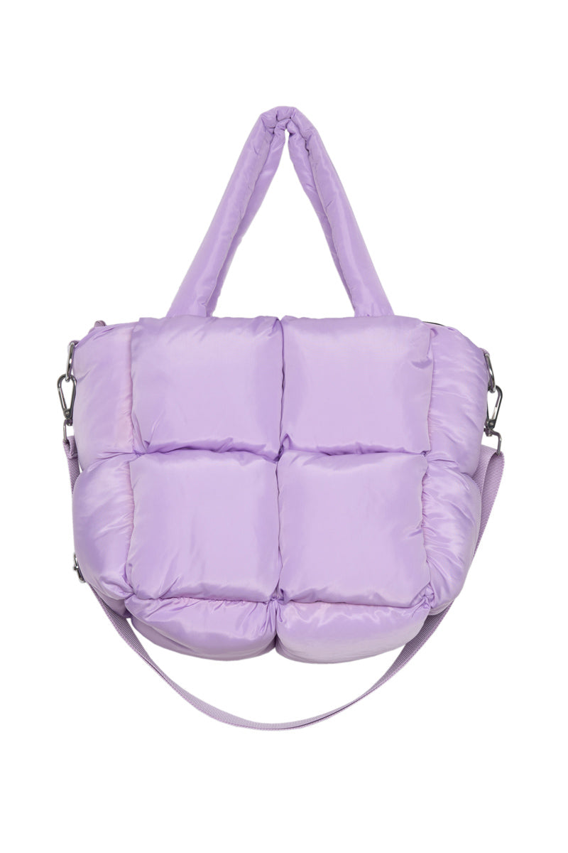Light Purple Mini Puffer Tote Purse