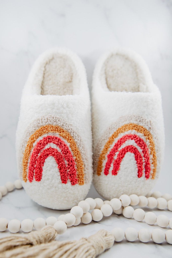 Rainbow Fuzzy Wholesale Slippers for Women