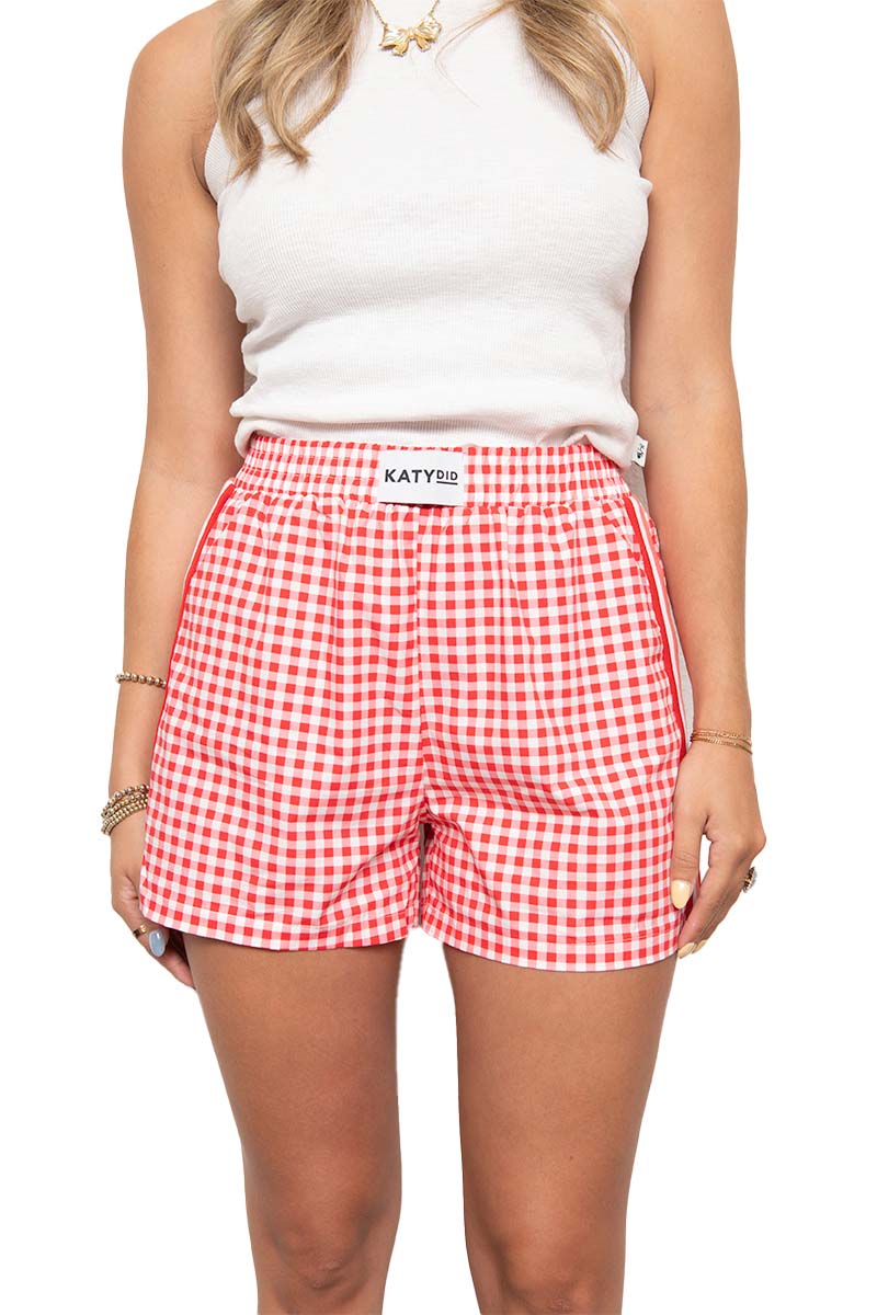 Red Plaid Wholesale Boxers with Patterns