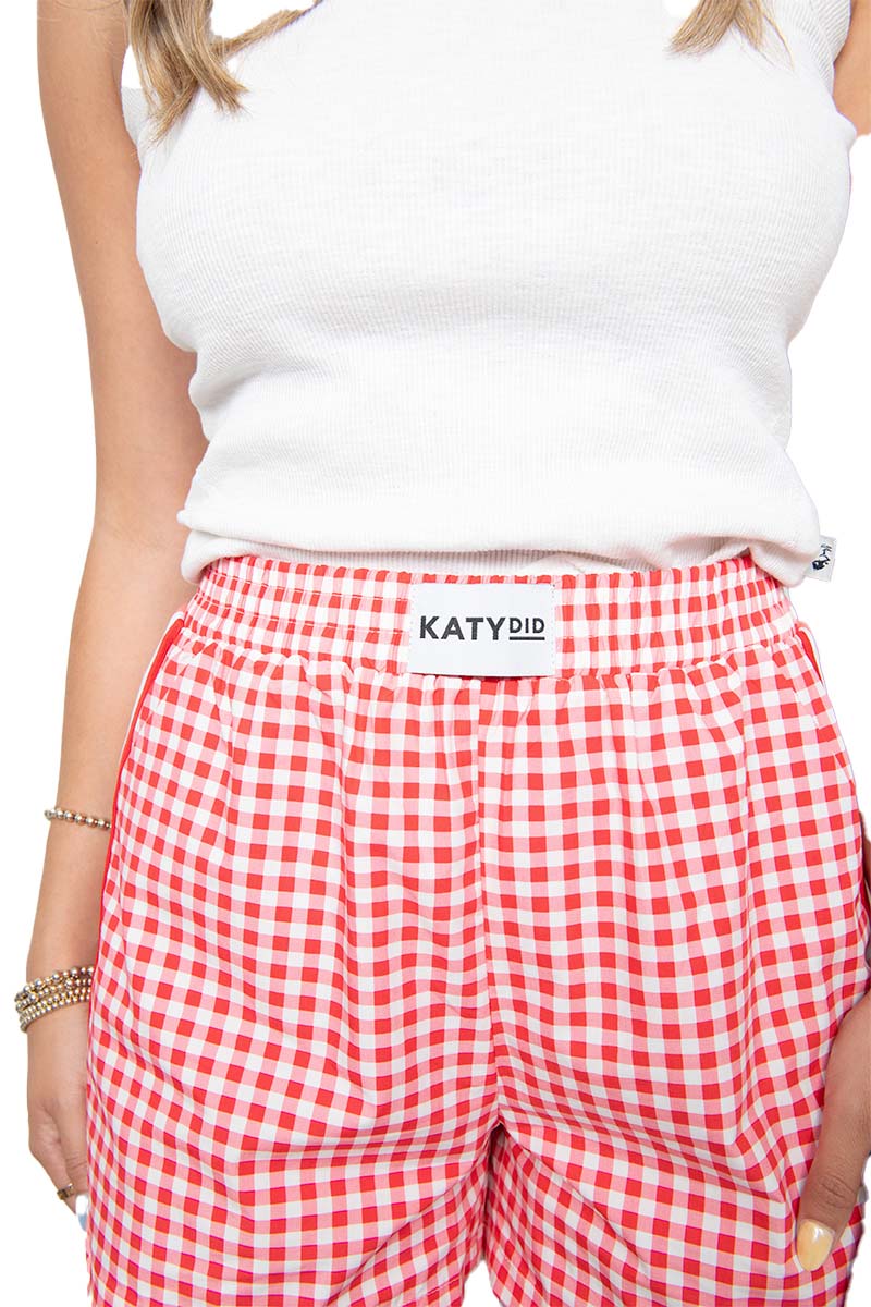 Red Plaid Wholesale Boxers with Patterns