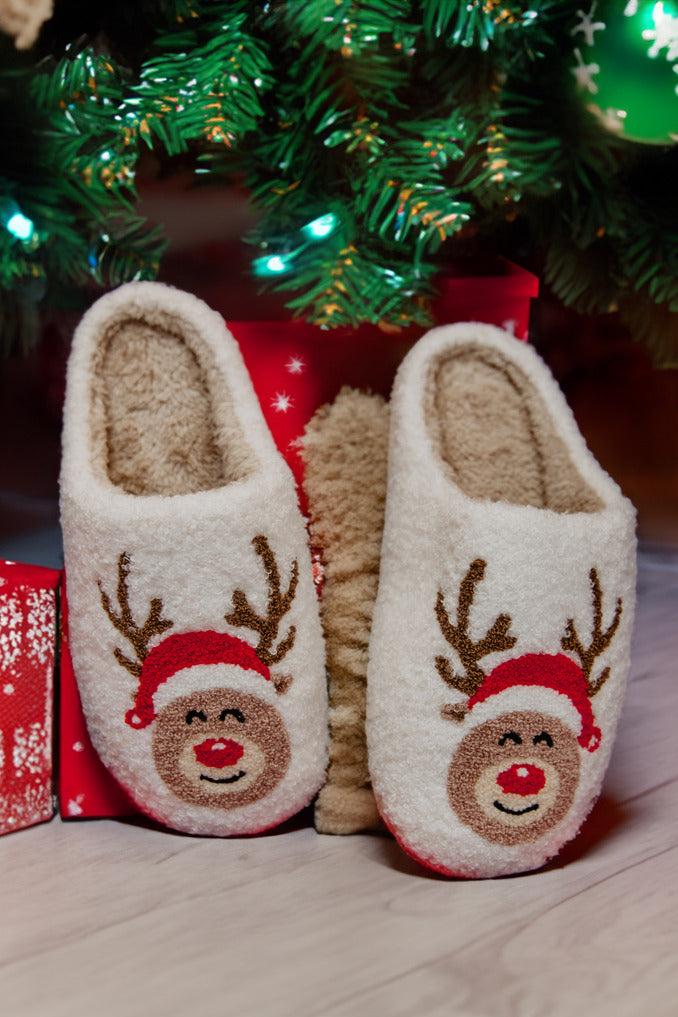 Reindeer Red Nose Wholesale House Slippers