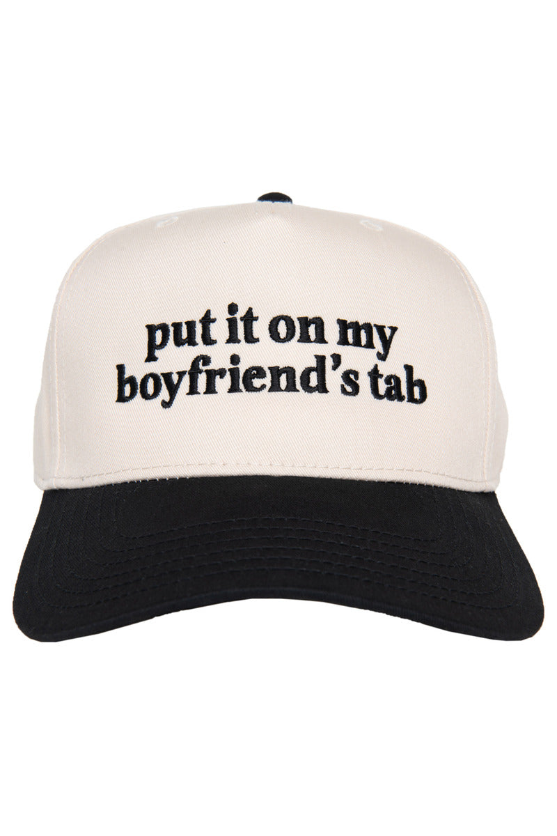 Put It On My Boyfriend's Tab Wholesale Two-Toned Vintage Hat