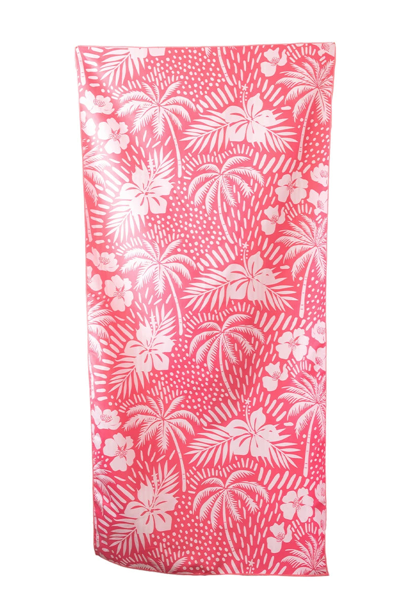 Sunset Palms Stripes Reversible Beach Towel
