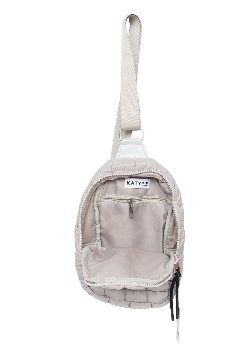 Sand Wholesale Quilted Sling Belt Bag