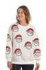 Wholesale Sweatshirt with Sequined SANTA FACE Patches