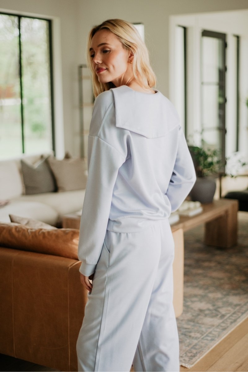 Light Blue Scuba Wholesale Pants Set