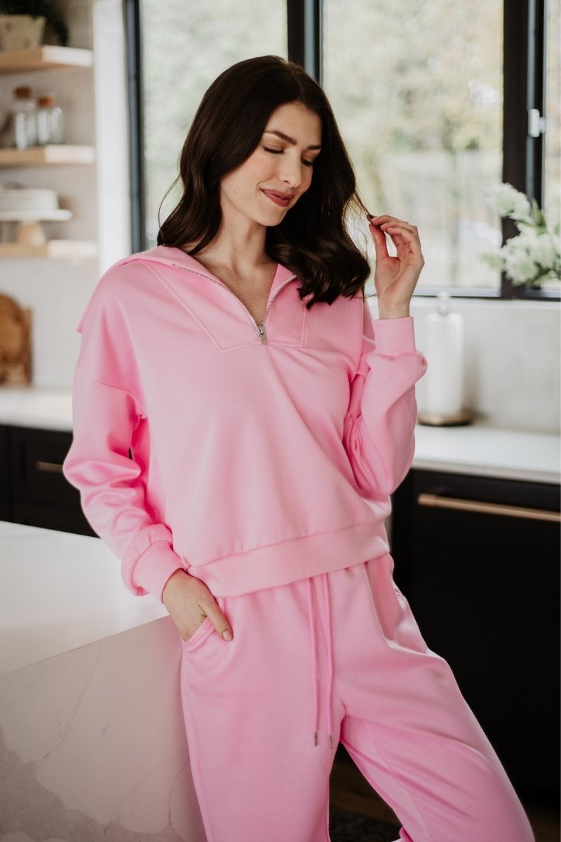 Pink Scuba Pants Wholesale Lounge Set