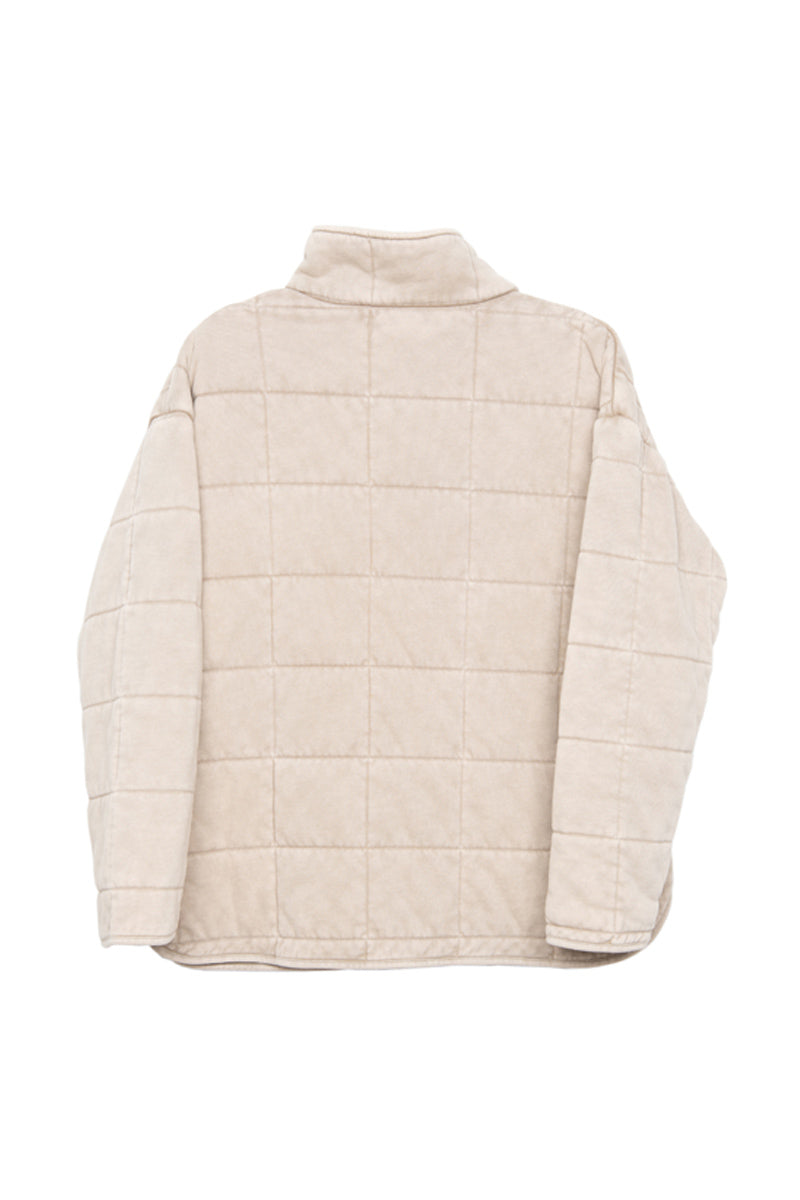 Beige Quilted Jacket for Women