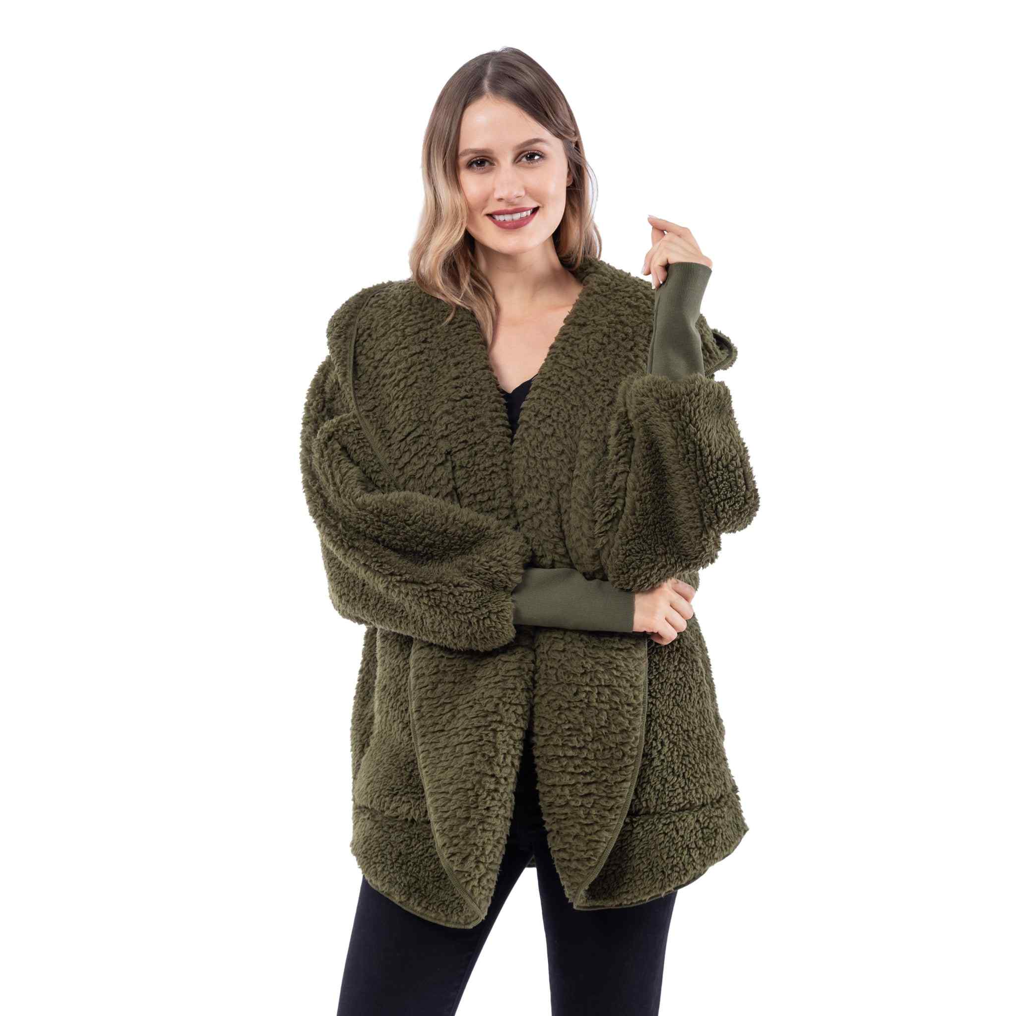 Sherpa Wholesale Body Wrap/Cardigan for Women Hoodie (7 colors)