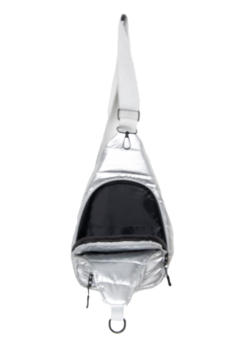 Silver Crossbody Wholesale Metallic Sling Bag