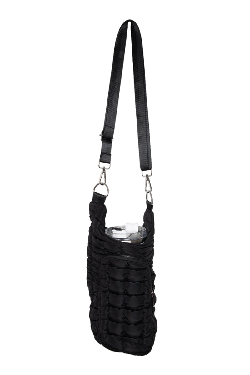 Black Quilted Wholesale Water Bottle Holder