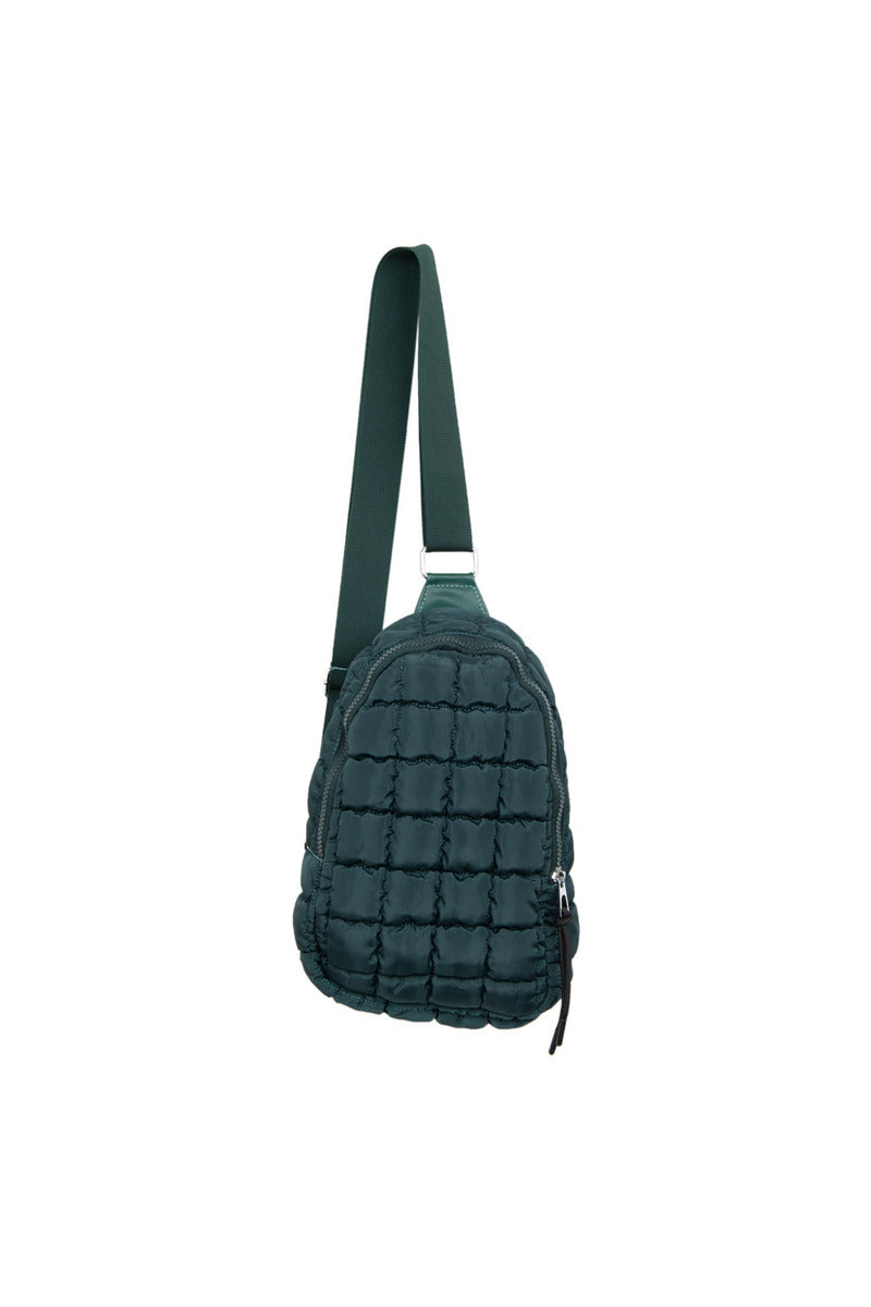 Forest Green Wholesale Crossbody Quilted Sling Bag