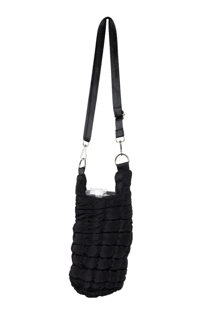 Black Quilted Wholesale Water Bottle Holder