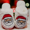 Santa Face Rabbit Fur Wholesale Women's Slippers