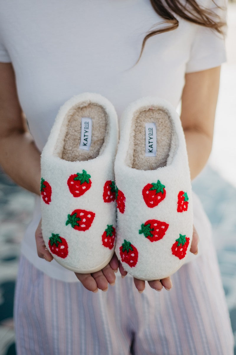 Strawberry Wholesale Fuzzy Slippers for Women