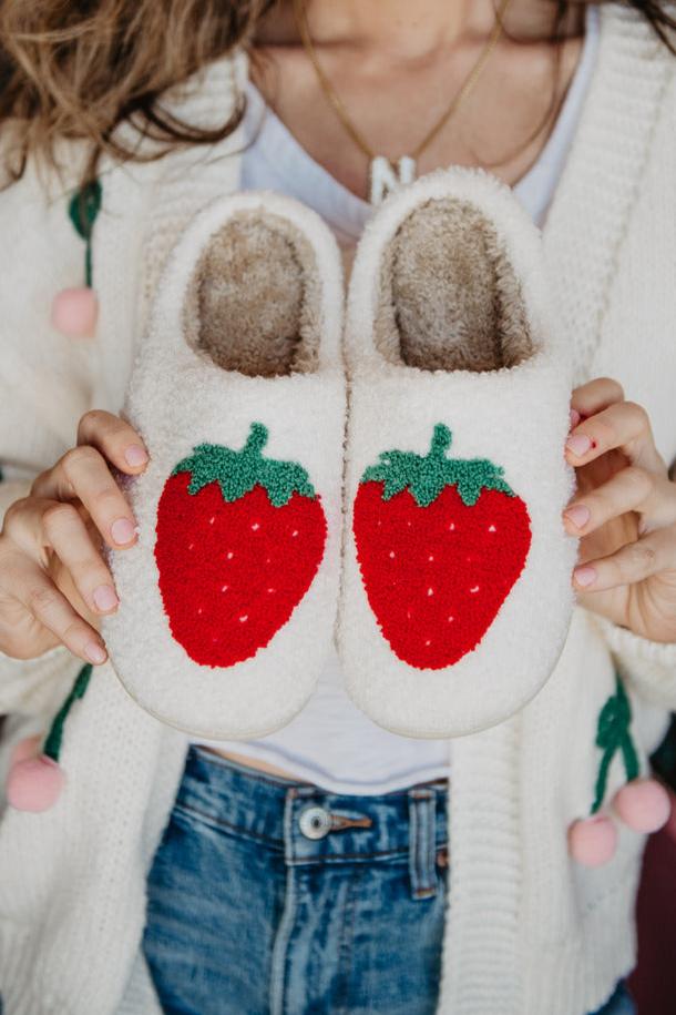 Large Strawberry Wholesale Women's House Slippers