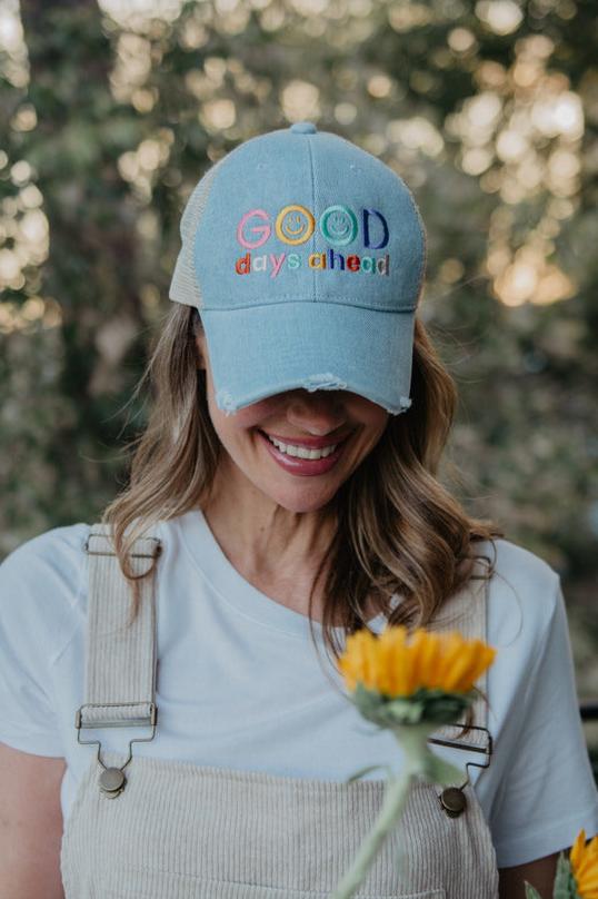 Good Days Ahead Wholesale Denim Trucker Hat