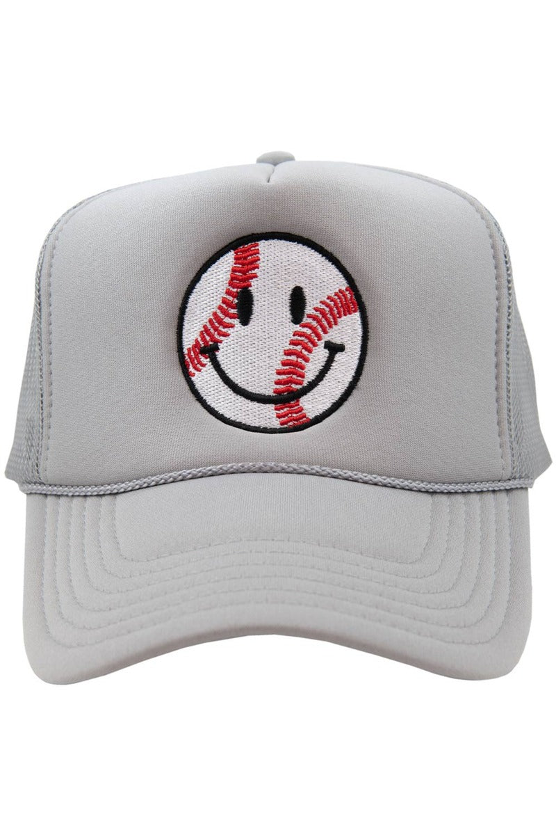 Baseball Happy Face Foam Wholesale Snapback Hat