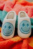 Turquoise and White Lightning Wholesale Happy Slippers