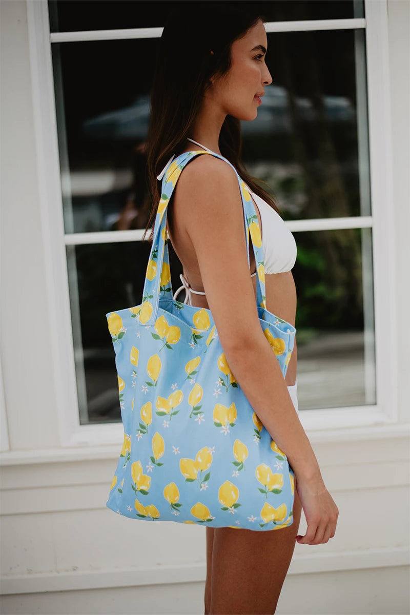 Lemons Wholesale Beach Tote | Lightweight Handbag | Katydid Wholesale