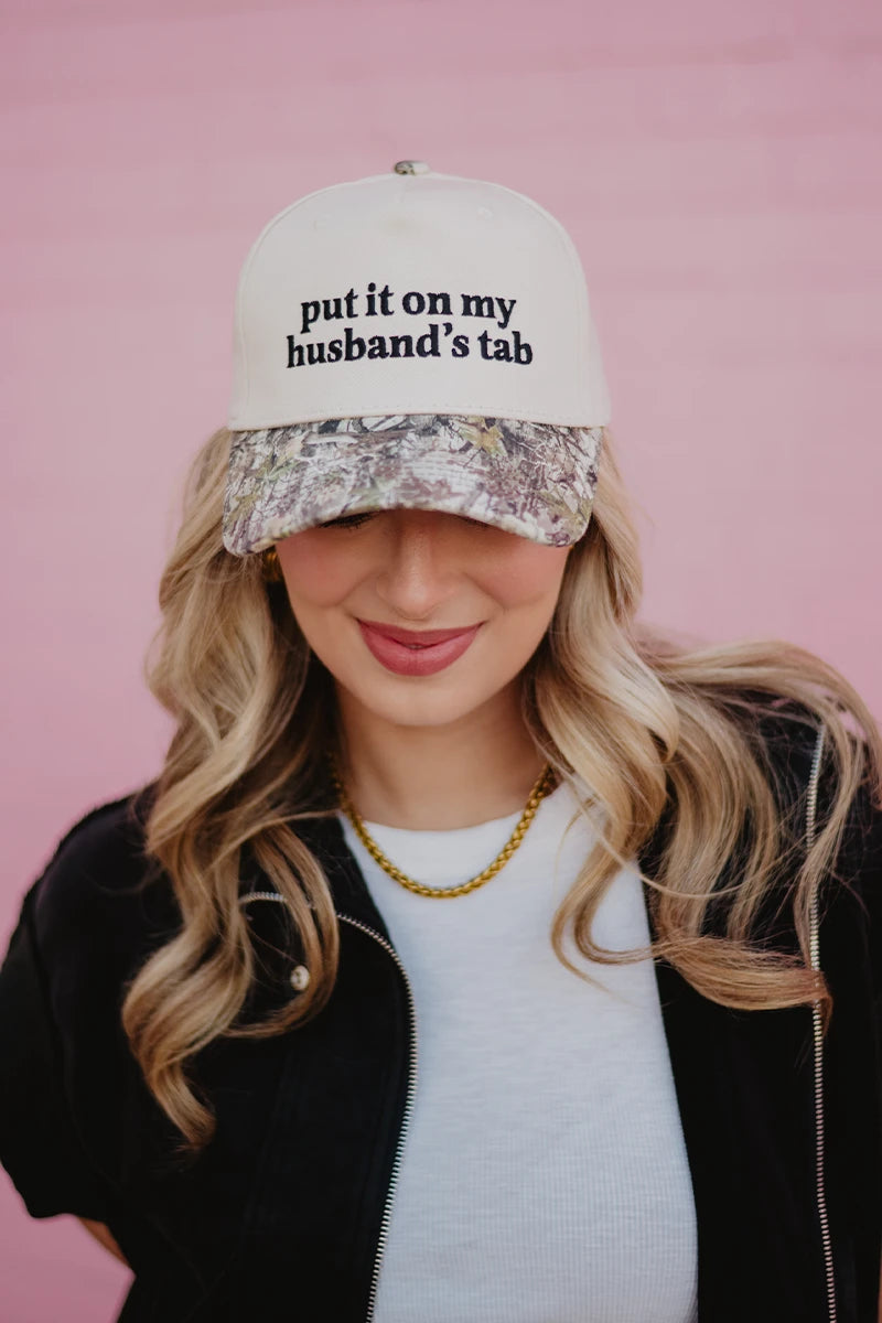 Put It On My Husband's Tab Wholesale Vintage Baseball Hat