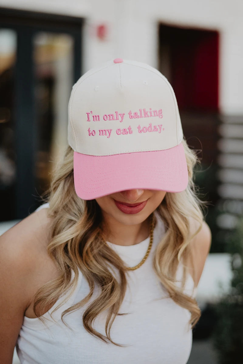 I'm Only Talking To My Cat Today Wholesale Trucker Vintage Hat