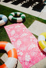 Sunset Palms Stripes Reversible Beach Towel