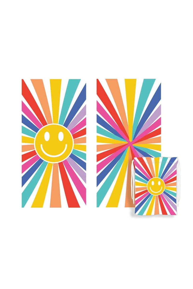 Sunshine Happy Face Wholesale Quick Dry Beach Towel