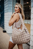 Tan Oversized Wholesale Quilted Puffer Tote Bag