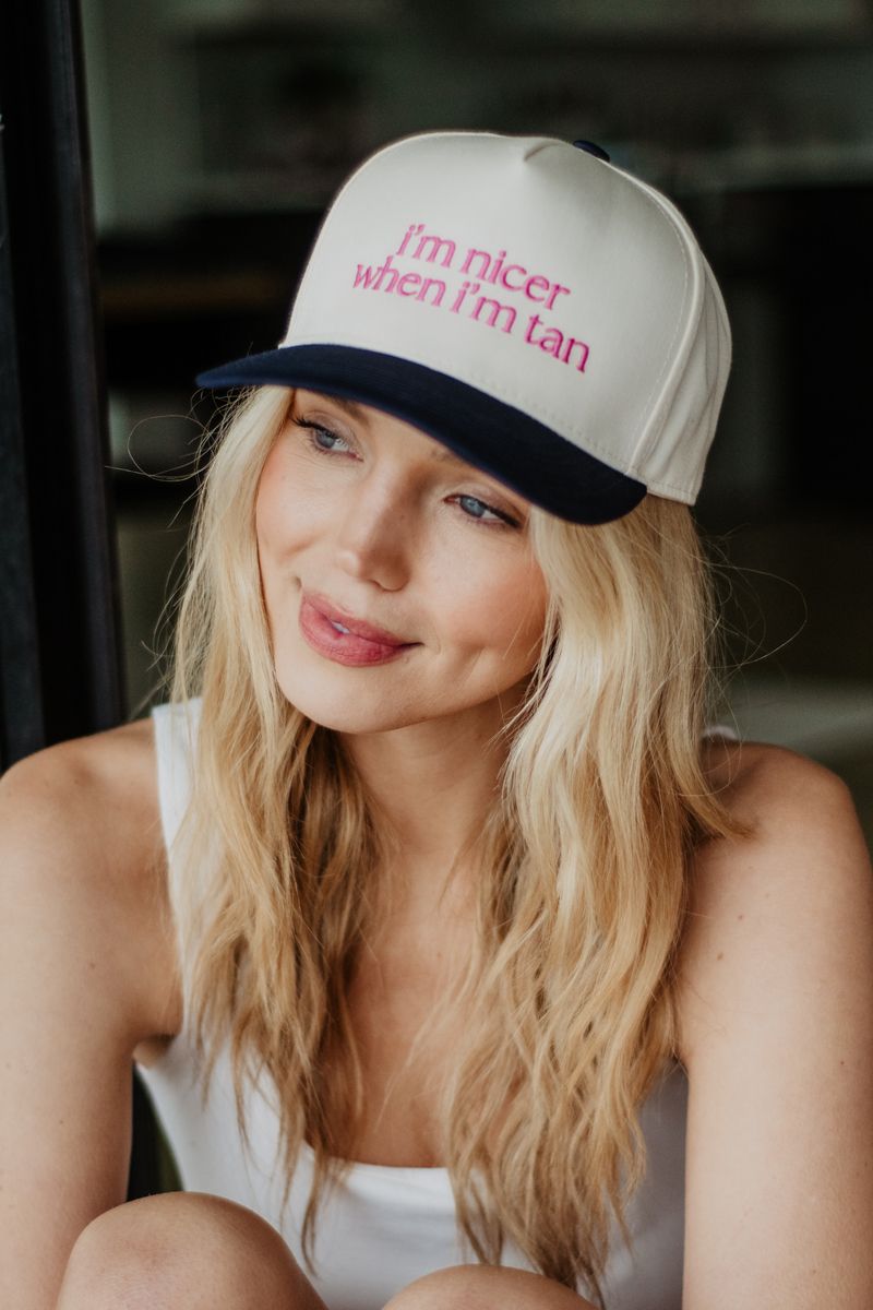 I'm Nicer When I'm Tan Wholesale Two-Toned Vintage Hats