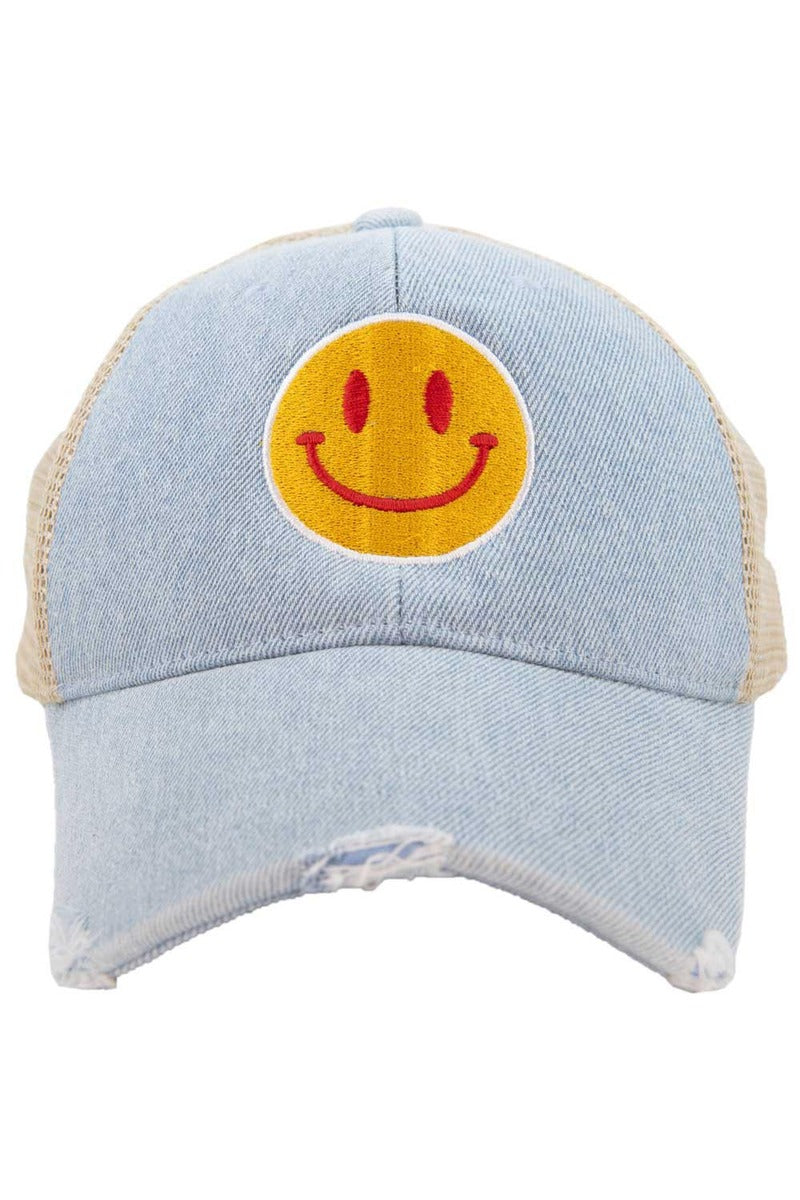 Red/Yellow Happy Face Wholesale Cute Trucker Hat