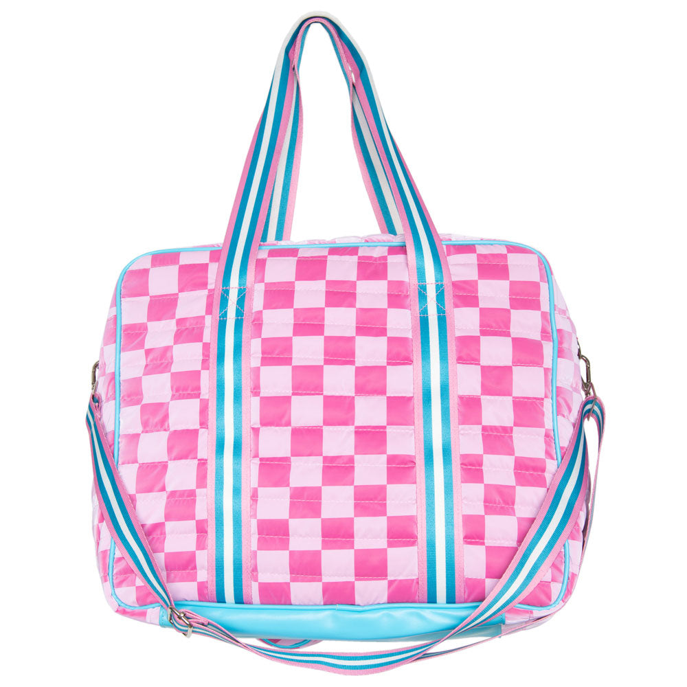 Pink Checkerprint Wholesale Duffle Pickleball Bag