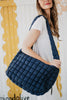 Navy Wholesale Oversized Quilted Hobo Tote Bag