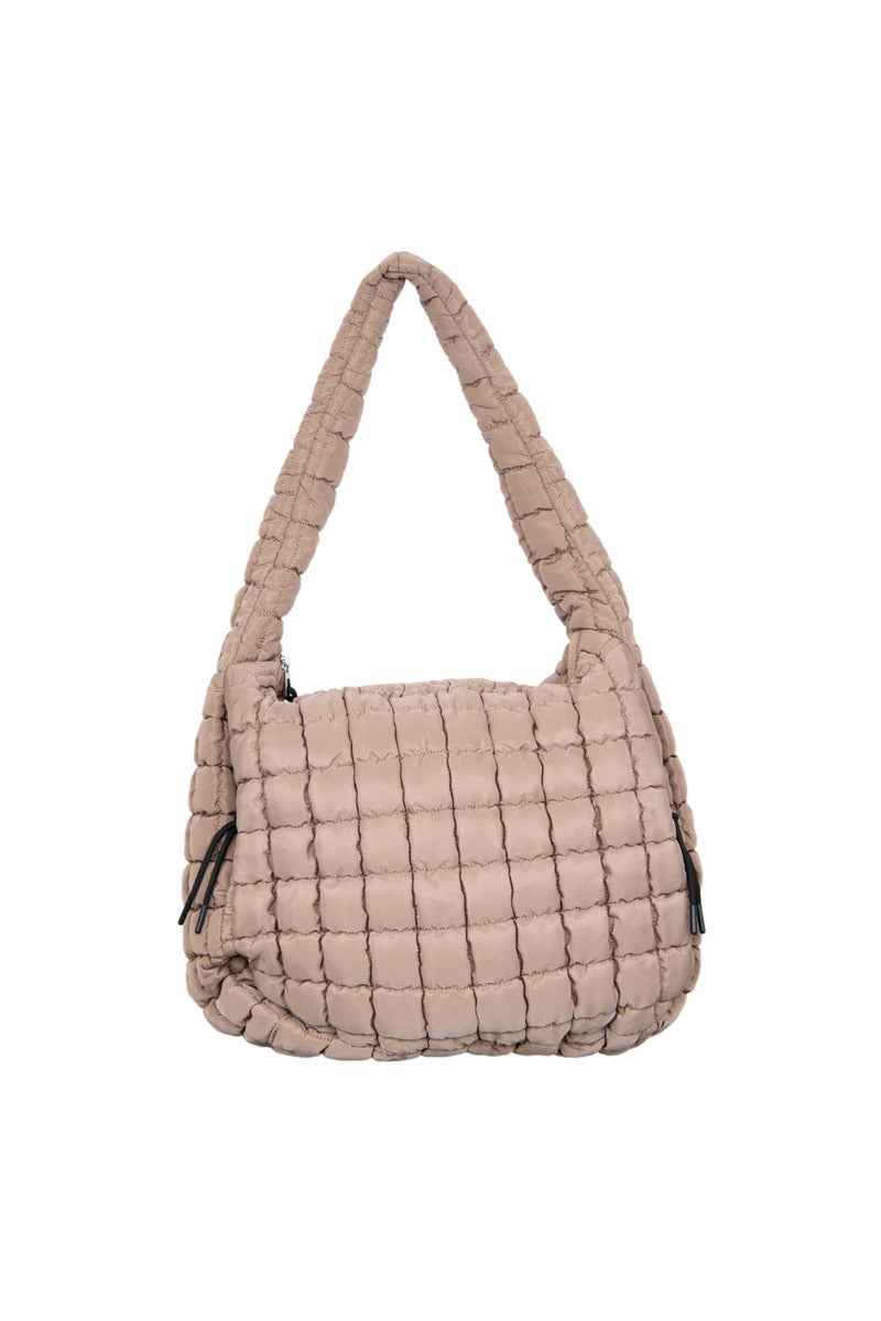 Tan Oversized Wholesale Quilted Puffer Tote Bag