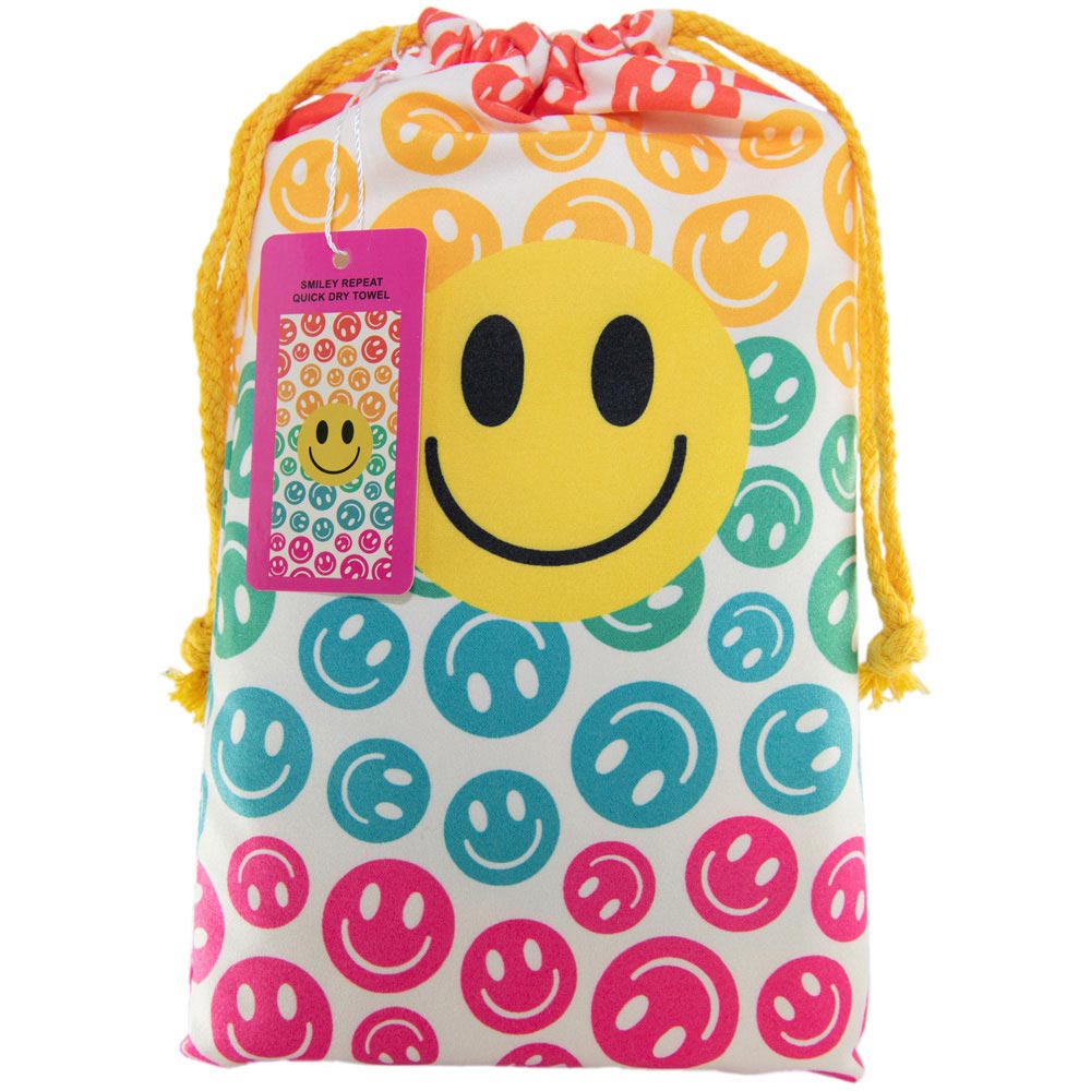 Happy Face Repeat Wholesale Quick Dry Towel